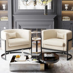 Fauteuil d'appoint, fauteuil club moderne en velours pour salon