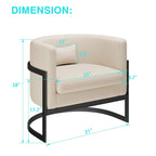 Fauteuil d'appoint, fauteuil club moderne en velours pour salon