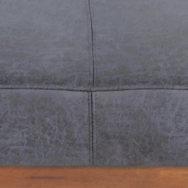 Pouf d'appoint cocktail moderne en microfibre avec cadre en bois