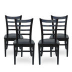 Chaises de salle à manger en hévéa (lot de 4)