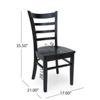 Chaises de salle à manger en hévéa (lot de 4)