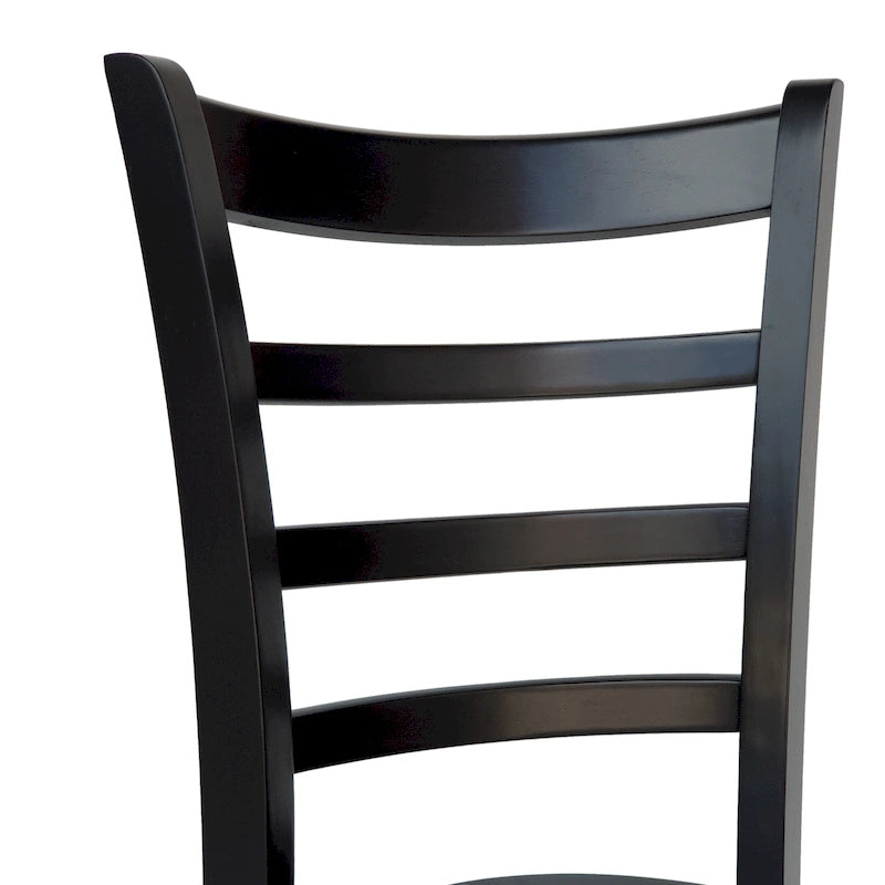 Chaises de salle à manger en hévéa (lot de 4)