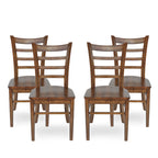Chaises de salle à manger en hévéa (lot de 4)