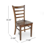 Chaises de salle à manger en hévéa (lot de 4)