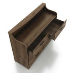 Commode double à 6 tiroirs, style transitionnel simple, de 47 pouces de large