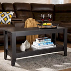  Leerdam Modern Rectangular Wenge-finished Wood Coffee Table