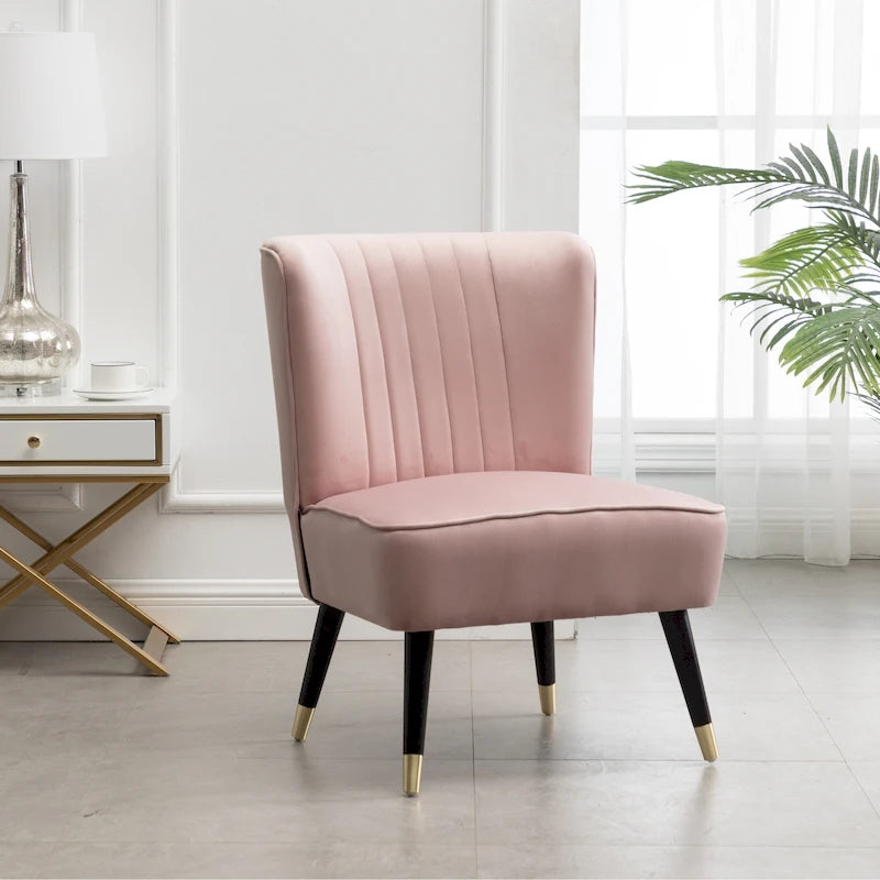 Fauteuil d'appoint contemporain en velours