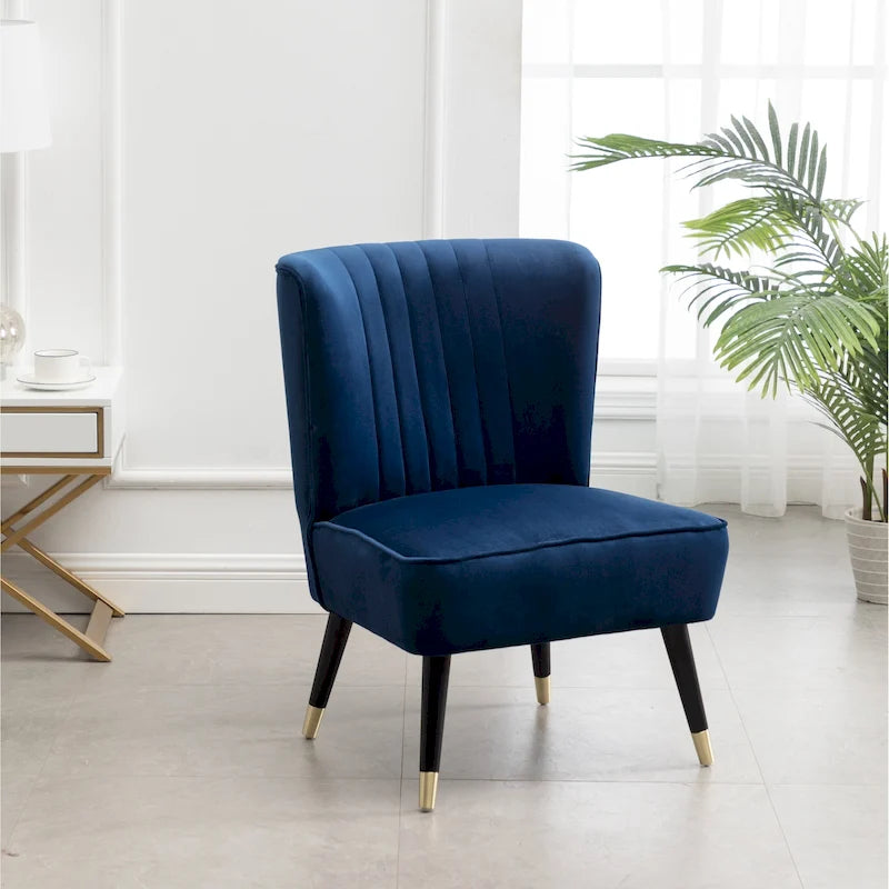 Fauteuil d'appoint contemporain en velours