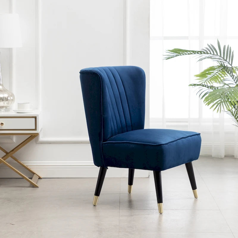 Fauteuil d'appoint contemporain en velours