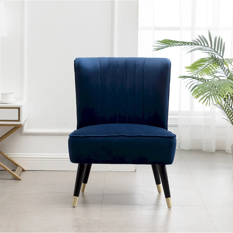 Fauteuil d'appoint contemporain en velours
