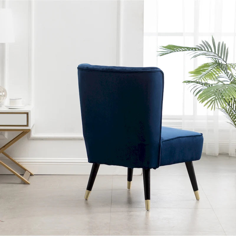 Fauteuil d'appoint contemporain en velours