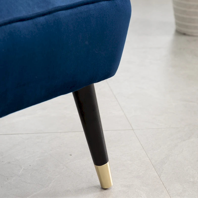 Fauteuil d'appoint contemporain en velours