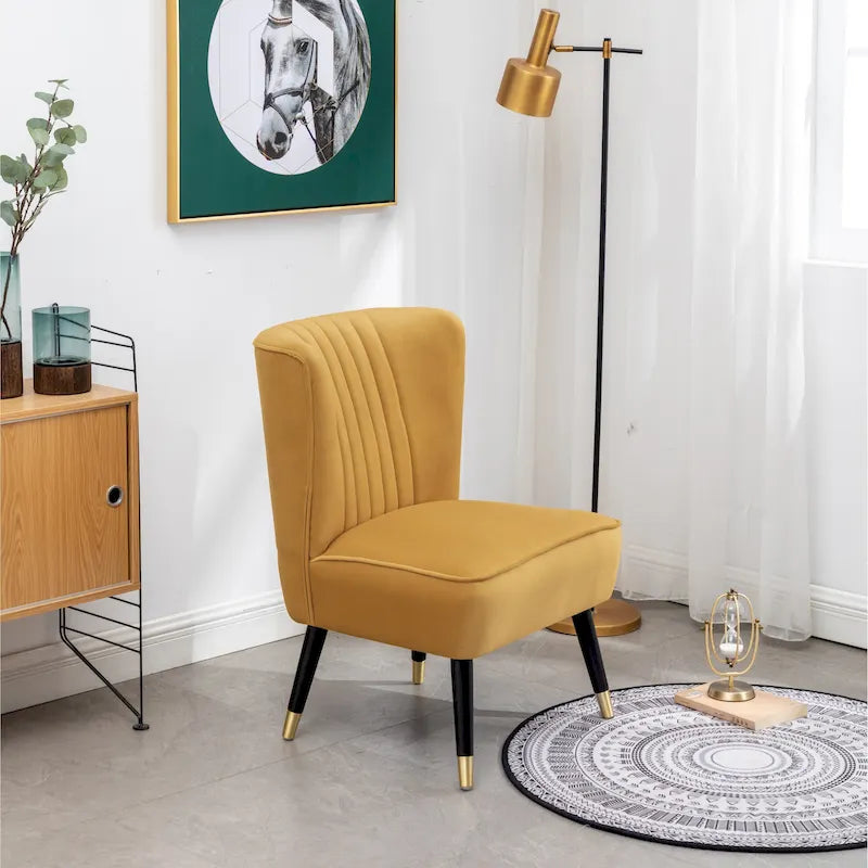 Fauteuil d'appoint contemporain en velours