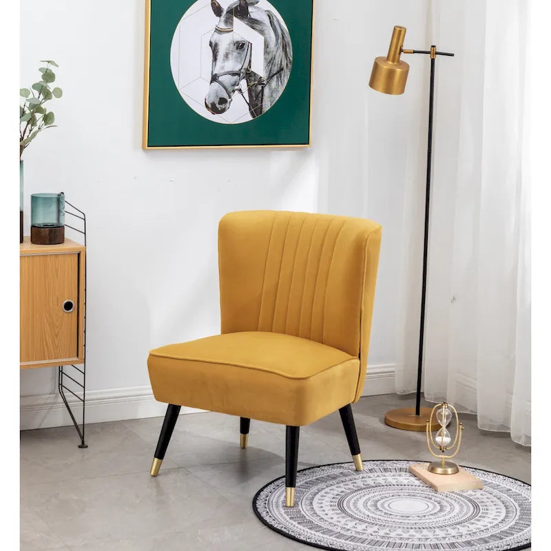 Fauteuil d'appoint contemporain en velours