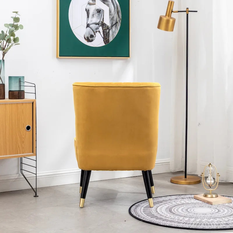 Fauteuil d'appoint contemporain en velours