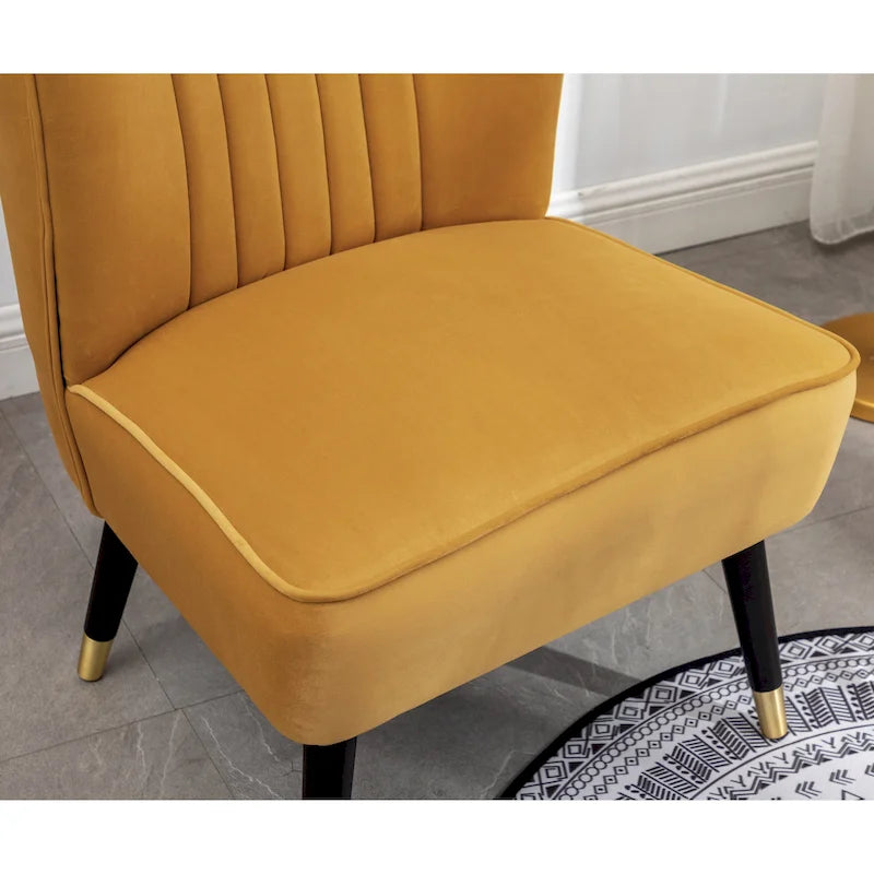 Fauteuil d'appoint contemporain en velours