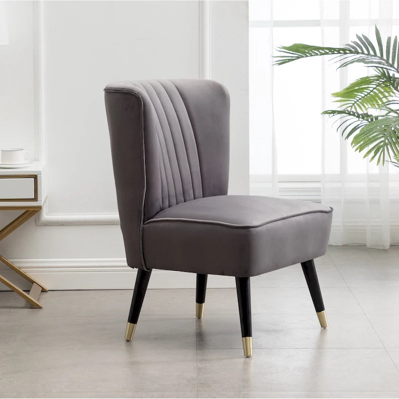 Fauteuil d'appoint contemporain en velours