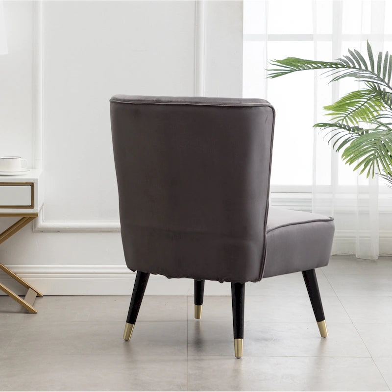 Fauteuil d'appoint contemporain en velours