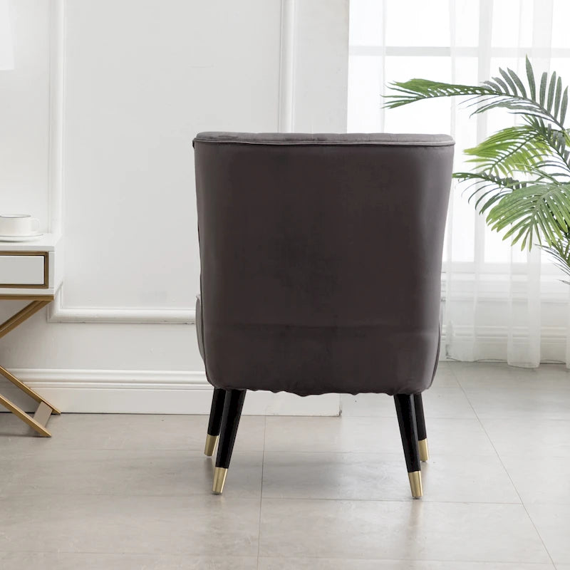 Fauteuil d'appoint contemporain en velours