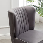Fauteuil d'appoint contemporain en velours