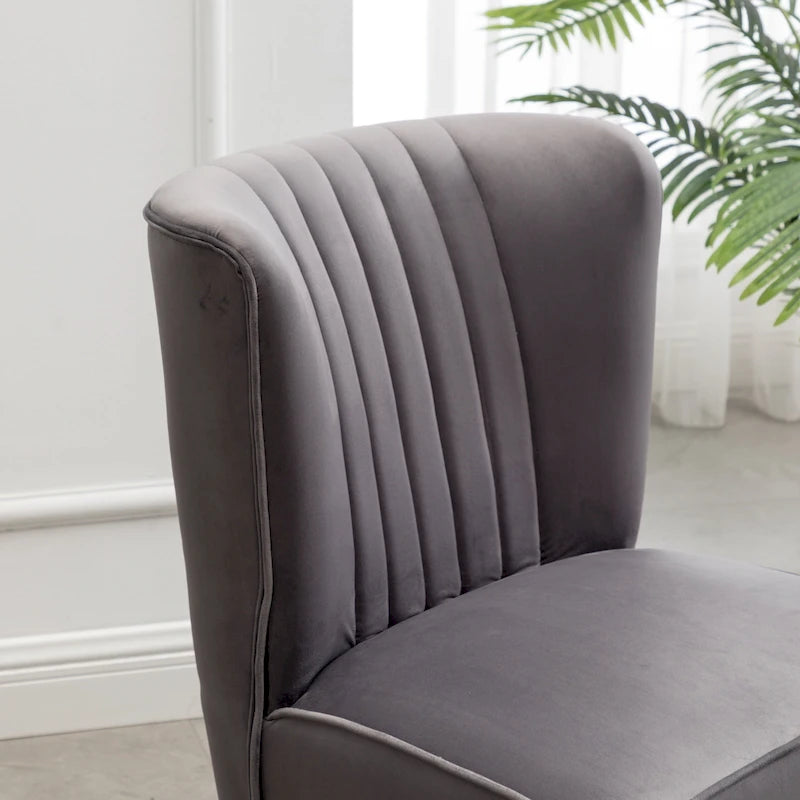 Fauteuil d'appoint contemporain en velours