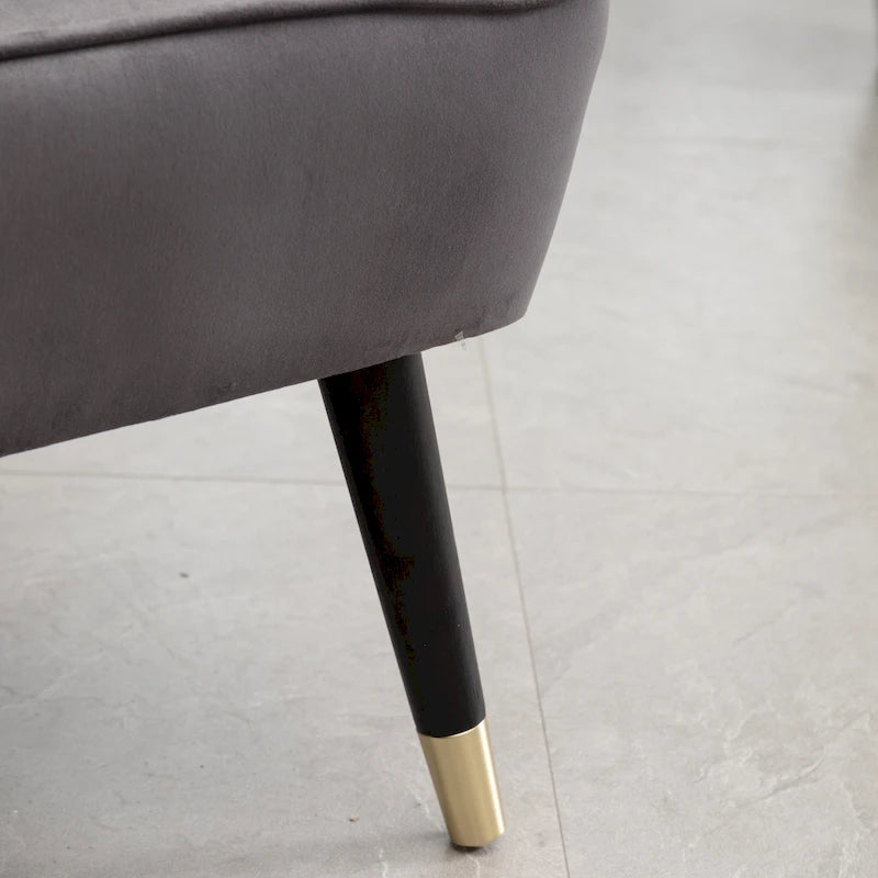 Fauteuil d'appoint contemporain en velours