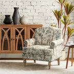 Yahweh Farmhouse Nailhead Armchair with Rolled Arms by 