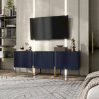 Meuble TV de rangement moderne de 152 cm à 3 portes