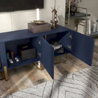Meuble TV de rangement moderne de 152 cm à 3 portes