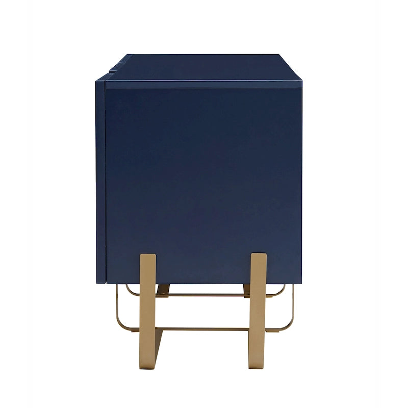 Meuble TV de rangement moderne de 152 cm à 3 portes