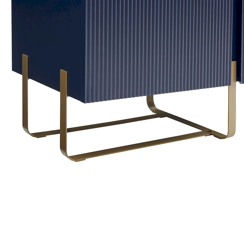 Meuble TV de rangement moderne de 152 cm à 3 portes
