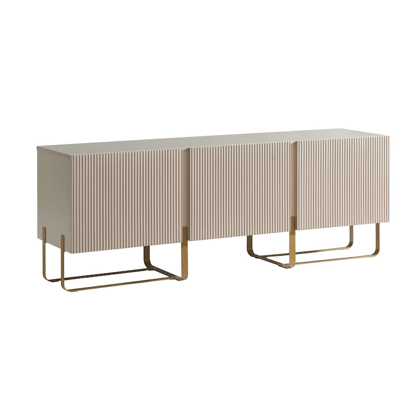 Meuble TV de rangement moderne de 152 cm à 3 portes