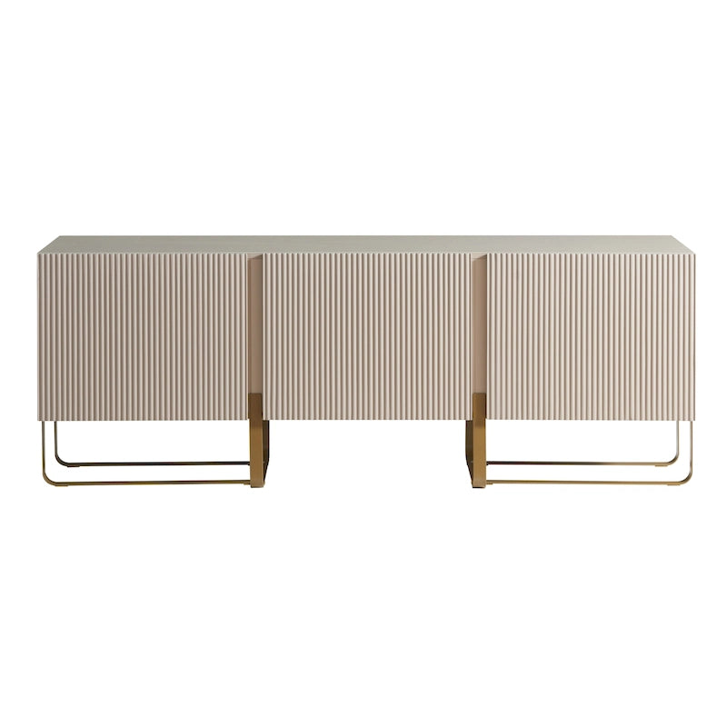 Meuble TV de rangement moderne de 152 cm à 3 portes
