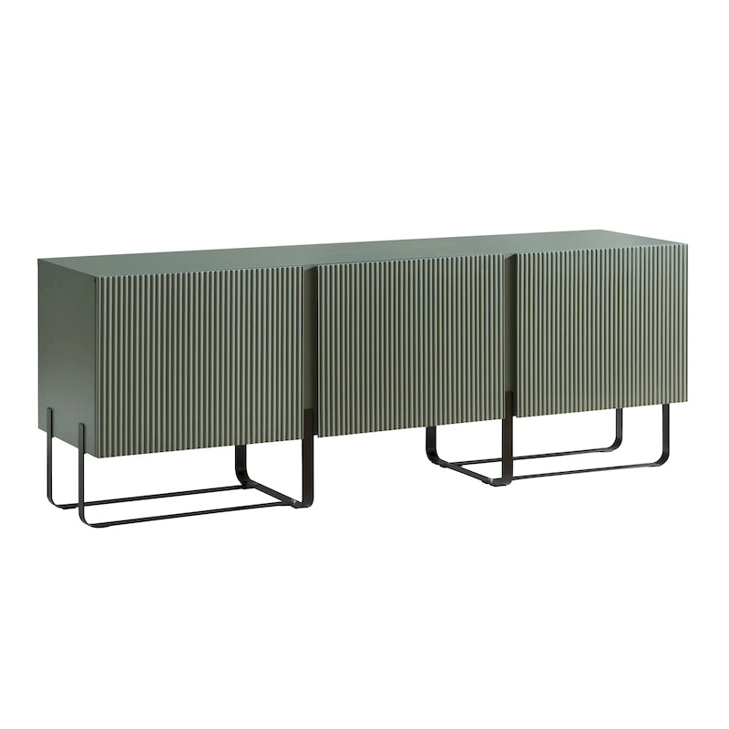 Meuble TV de rangement moderne de 152 cm à 3 portes