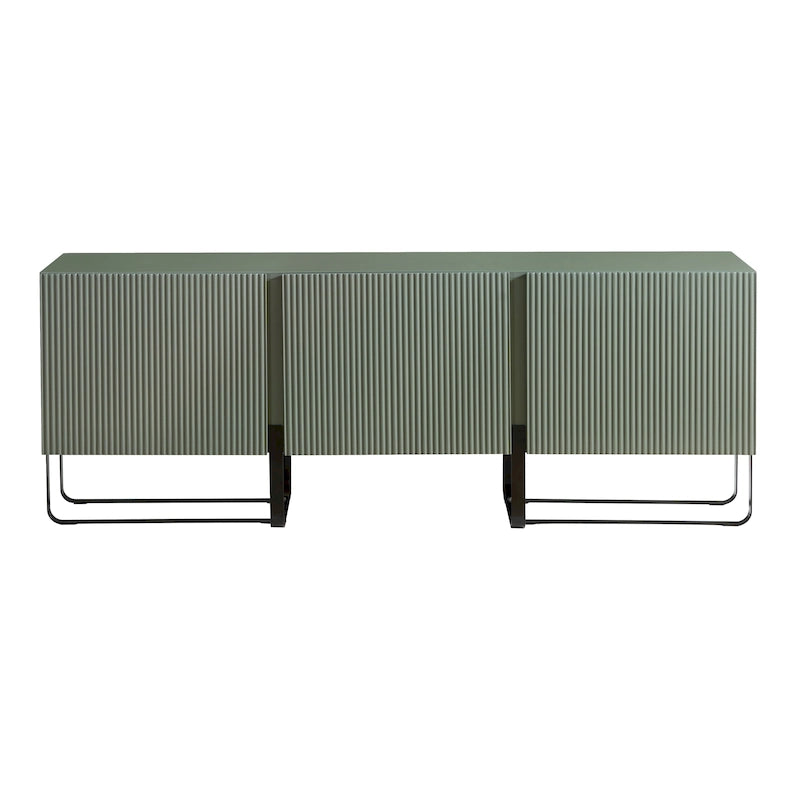 Meuble TV de rangement moderne de 152 cm à 3 portes