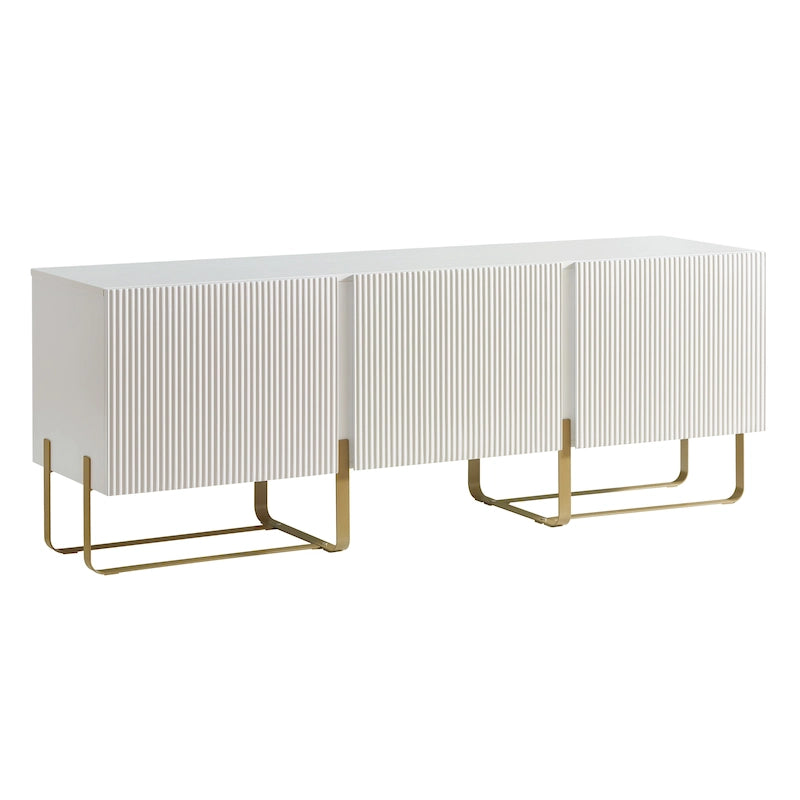 Meuble TV de rangement moderne de 152 cm à 3 portes