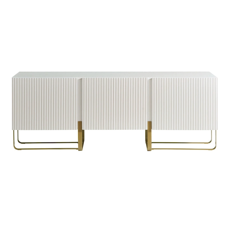Meuble TV de rangement moderne de 152 cm à 3 portes