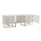 Meuble TV de rangement moderne de 152 cm à 3 portes