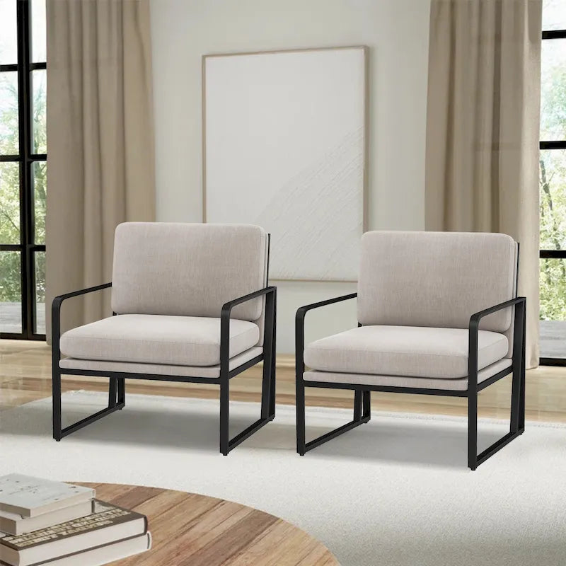 Fauteuils d'appoint, Fauteuils de salon Fauteuil en lin Fauteuils d'appoint pour salon