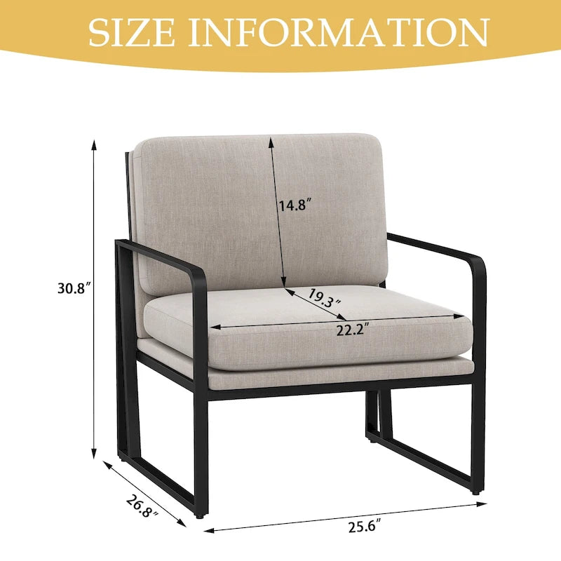 Fauteuils d'appoint, Fauteuils de salon Fauteuil en lin Fauteuils d'appoint pour salon