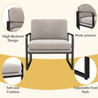 Fauteuils d'appoint, Fauteuils de salon Fauteuil en lin Fauteuils d'appoint pour salon