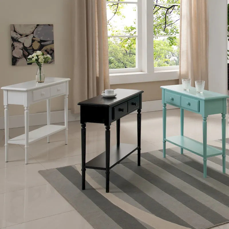 Console étroite de couloir/table de canapé à un tiroir Coastal