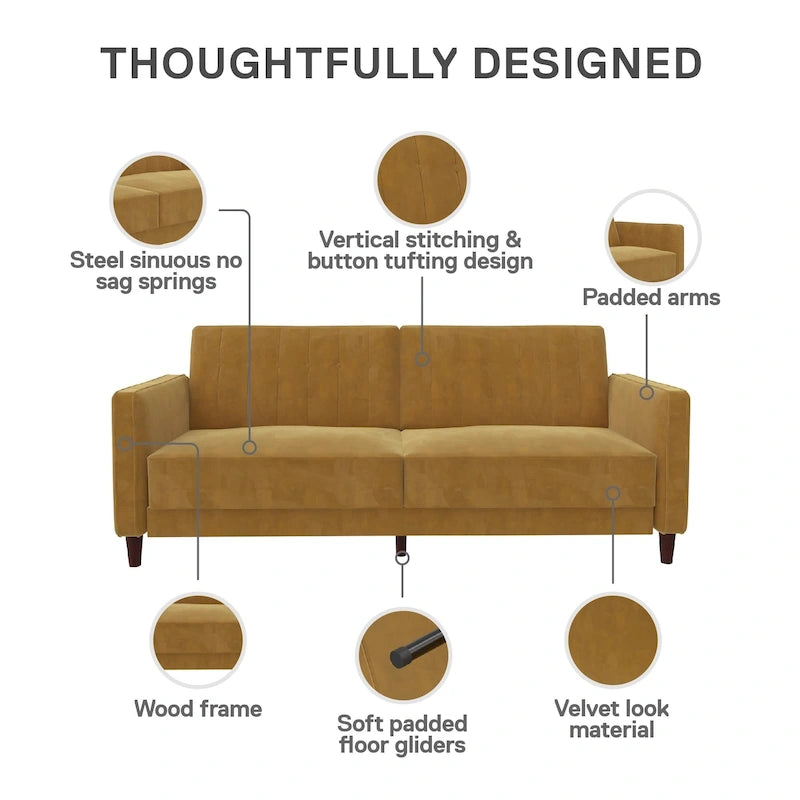 Futon Transitionnel Capitonnage Ivy