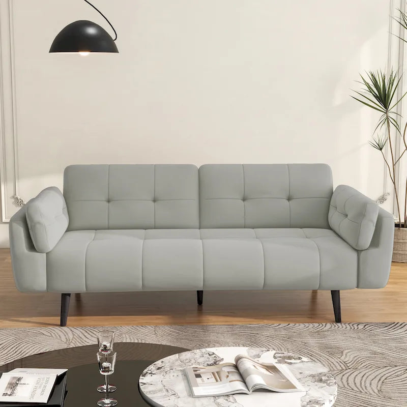Canapé-lit futon convertible moderne avec dossier réglable