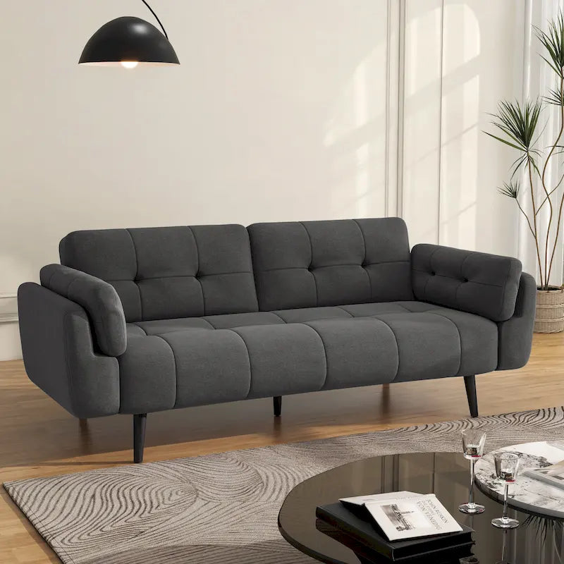 Canapé-lit futon convertible moderne avec dossier réglable