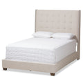 Lit contemporain tapissé de tissu