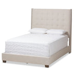 Lit contemporain tapissé de tissu