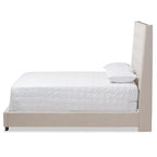 Lit contemporain tapissé de tissu