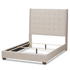 Lit contemporain tapissé de tissu