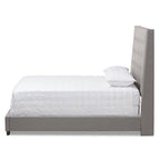 Lit contemporain tapissé de tissu